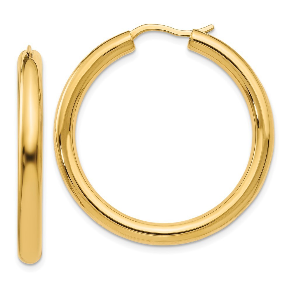Sterling Silver Gold-Plated 35mm Tube Earrings 102$